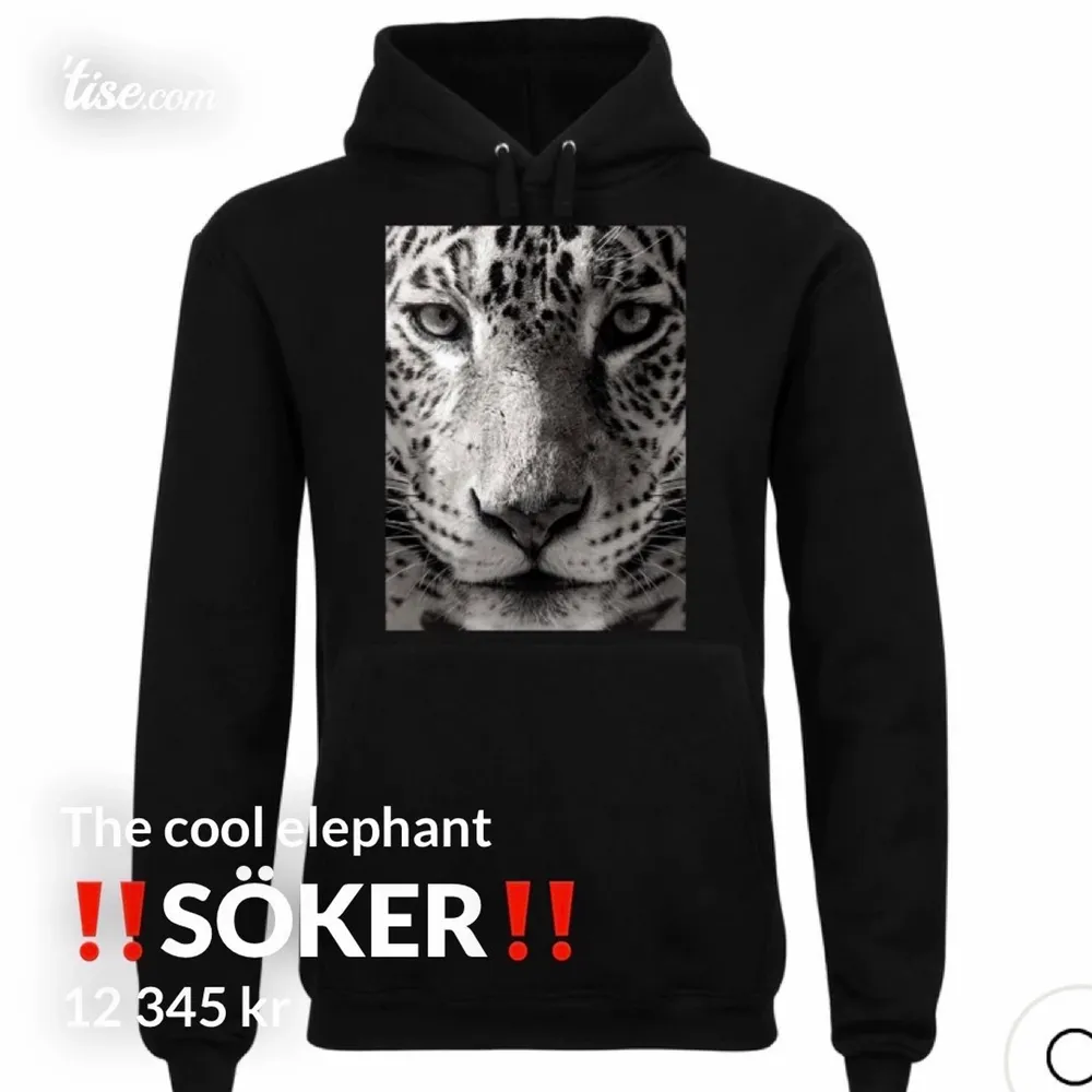 ‼️SÖKER‼️  ‼️LETAR I VIT OCKSÅ‼️ Söker denna hoodien från the cool elephant, strl XS eller S!! Skriv till mig om du säljer eller vet någon annan som säljer! Vi kommer överens om pris!!. Hoodies.