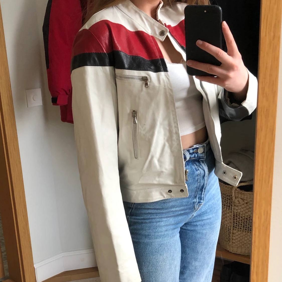 Vintage skinnjacka - 91