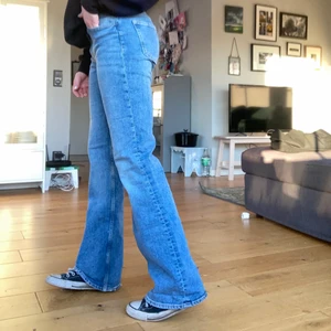 Bootcut jeans - Bootcut jeans från H&M med medelhög midja💞 dem är slitna längst ner på baksidan då dem är aningen långa på mig, skriv privat för fler bilder!!☺️