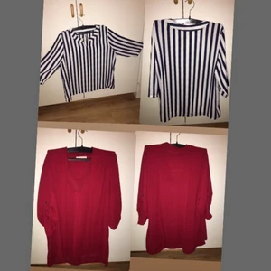 50,52 - Jag säljer mina skjortor föt de passar inte till mig. Storlek 50 till den rödda, 52 till den andra. 