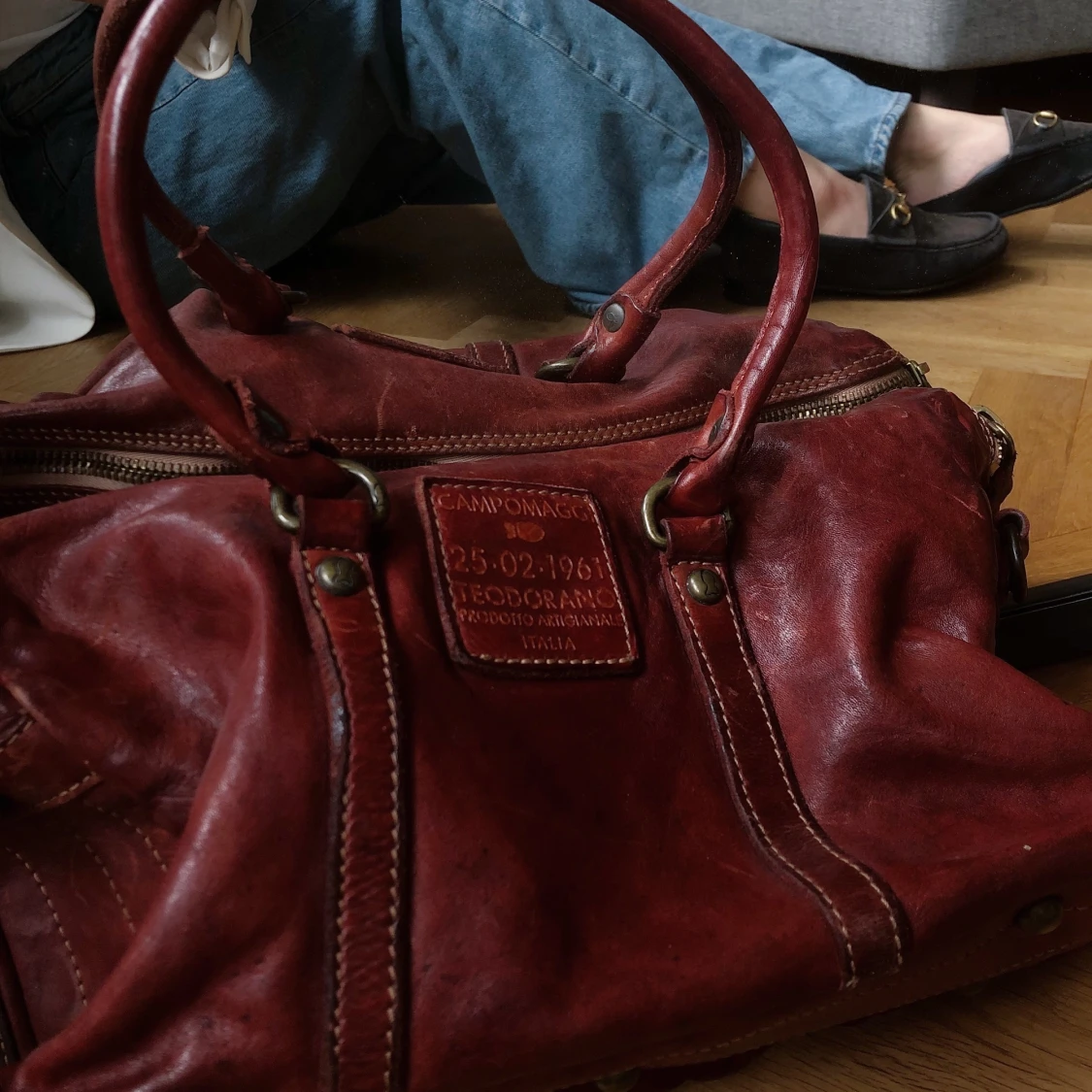Vinröd väska från Campomaggi - 90