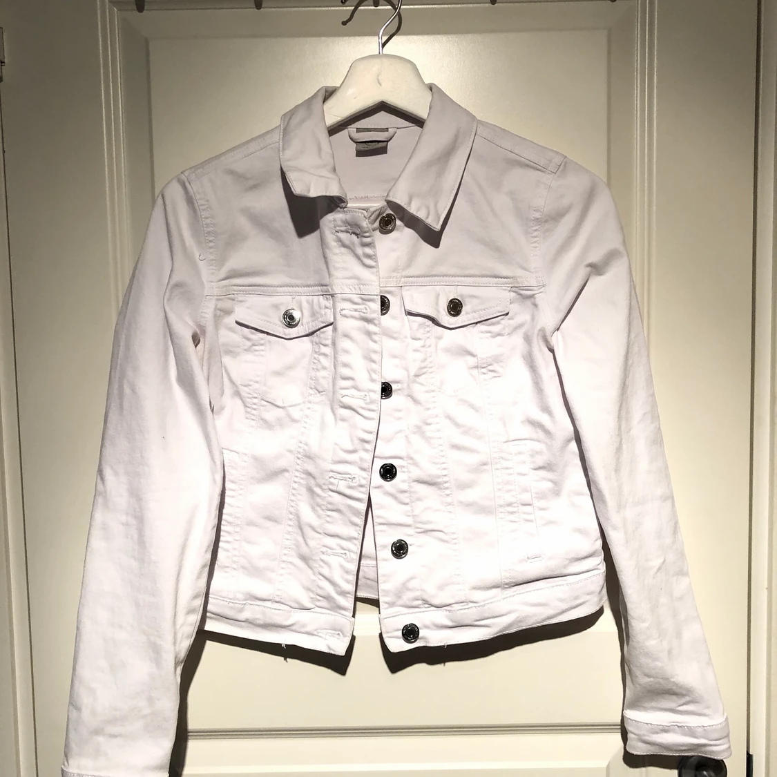 Vit jeans jacka