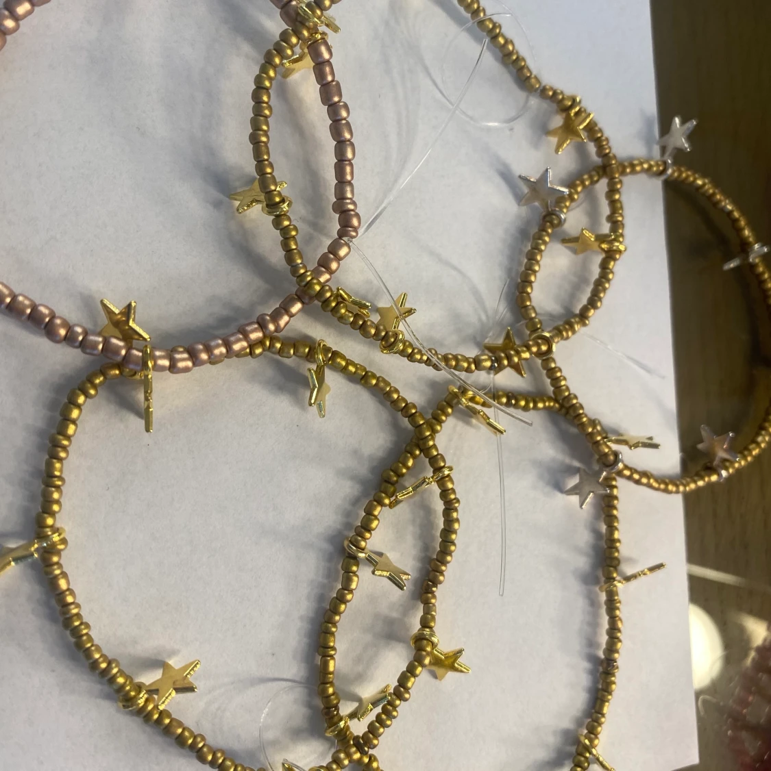 Rosa/guld armband  - 91