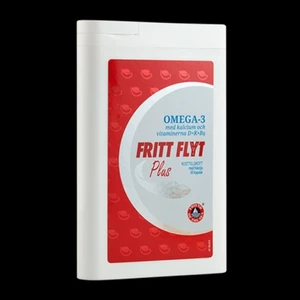 Fritt Flyt Omega-3 Plus, 90st - Nytt paket Fritt Flyt Plus Omega-3 är för dig som befinner dig ”mitt i livet”. Med Fritt Flyt Plus får du omega-3 som är bra för hjärta, hjärna och syn. Dessutom så har vi även berikat kapslarna med vitamin D, K, kalcium och vitamin B6. Kalcium och vitamin D är viktig för muskler och skelett, vitamin K är viktig för skelettet. Vitamin D tar vara på immunförsvaret medans vitamin B6 reducerar trötthet och utmattning. Säljes då jag har för många Ordinariepris: 269:-