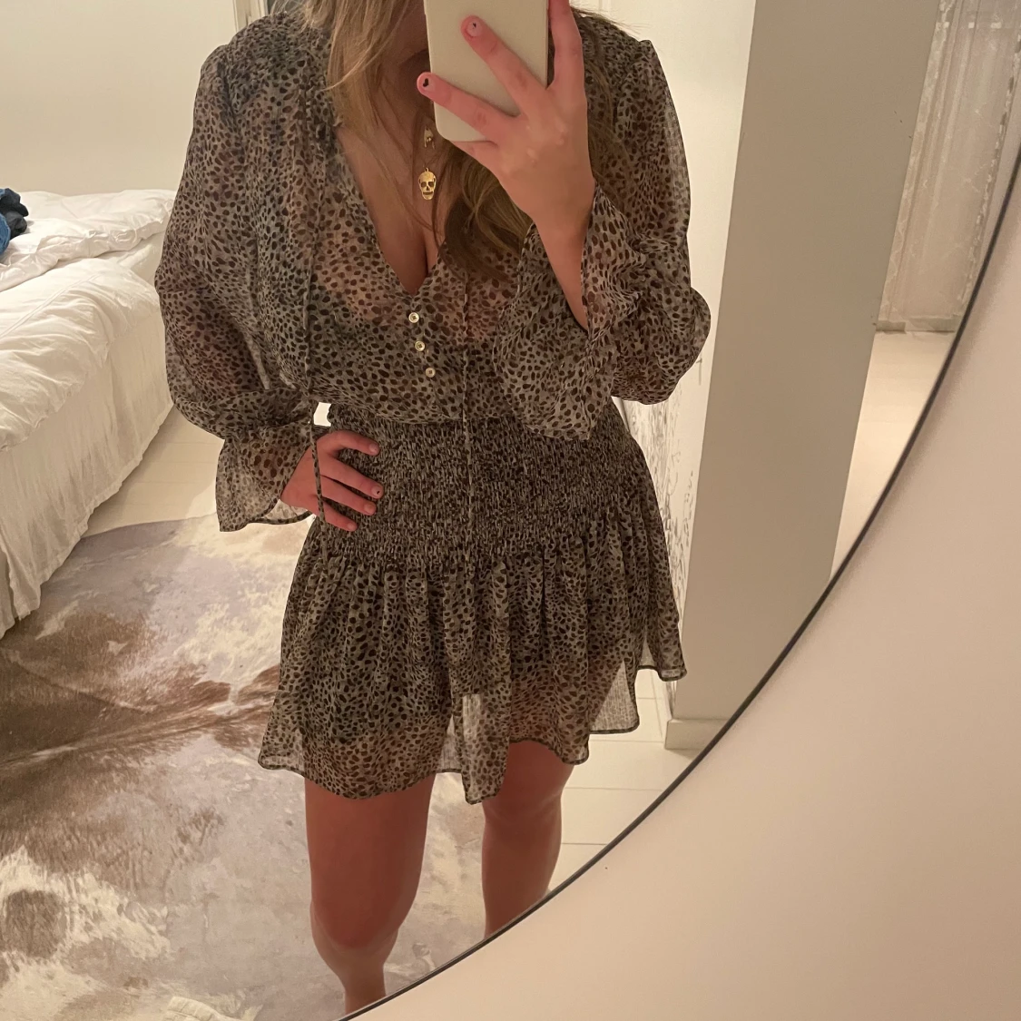 Zara leopard klänning  - 91