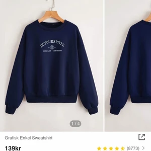 Sweatshirt från SHEIN  - Marinblå sweatshirt från SHEIN. Storklek M men passar som S. Frakt ingår inte