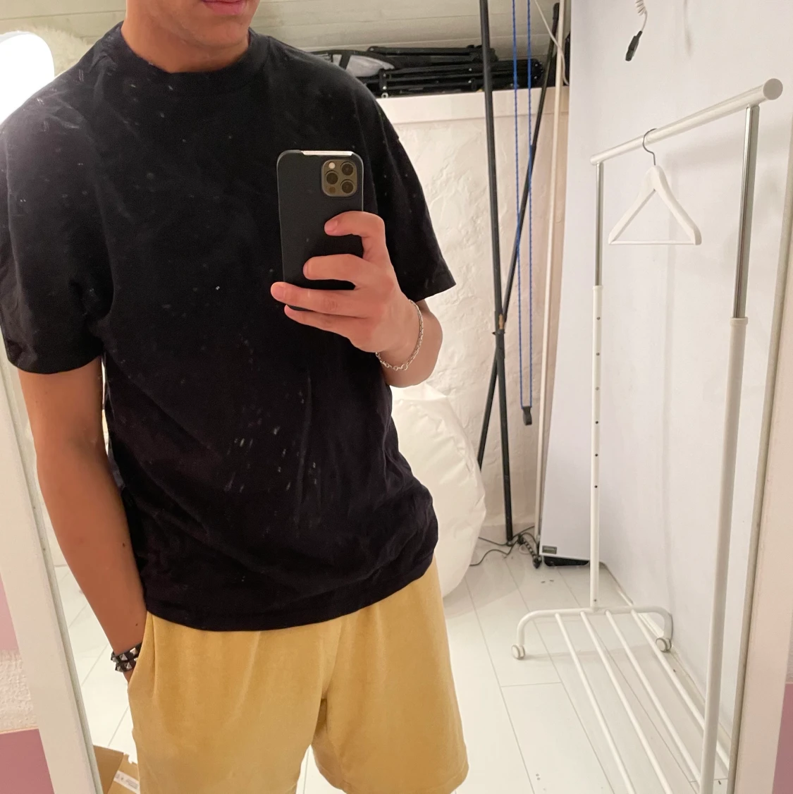 Svart oversized t-shirt - 90