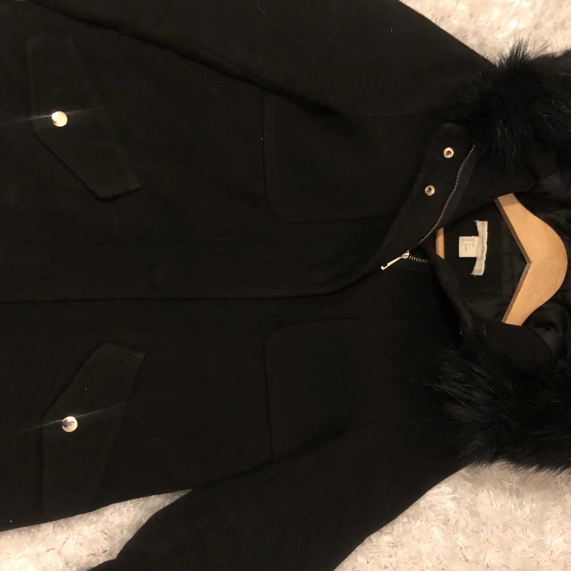 Svart Kappa/Jacka  - 90