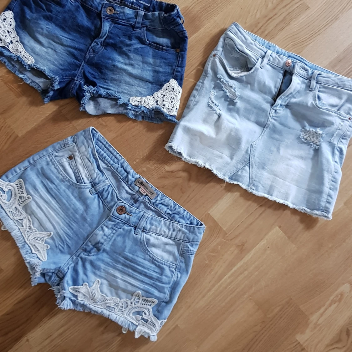 Jeans shorts och kjol