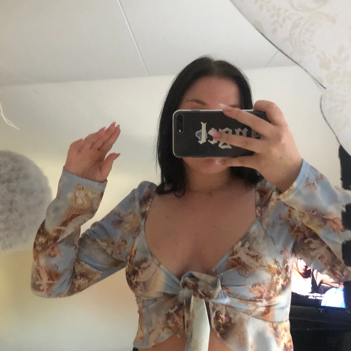 Knytblus med änglar 