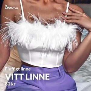 Vitt linne med fjädrar - Oanvänd linne 