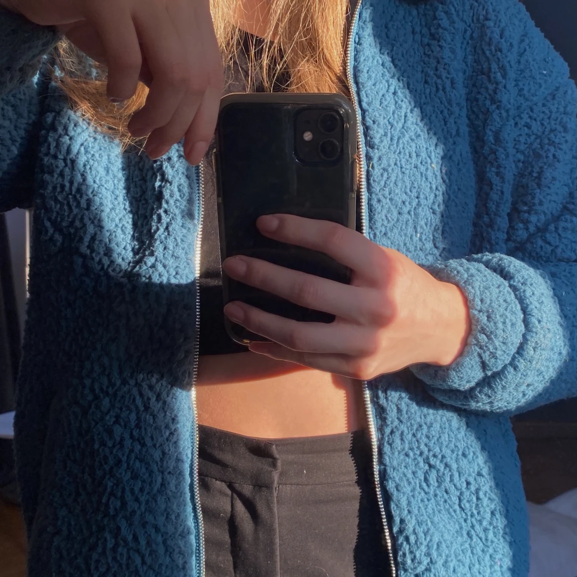 Blå teddyJacka  - 91