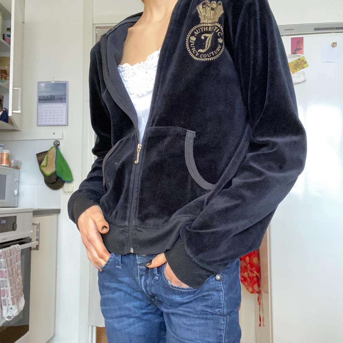 Juicy Couture hoodie, Strl L (barn)