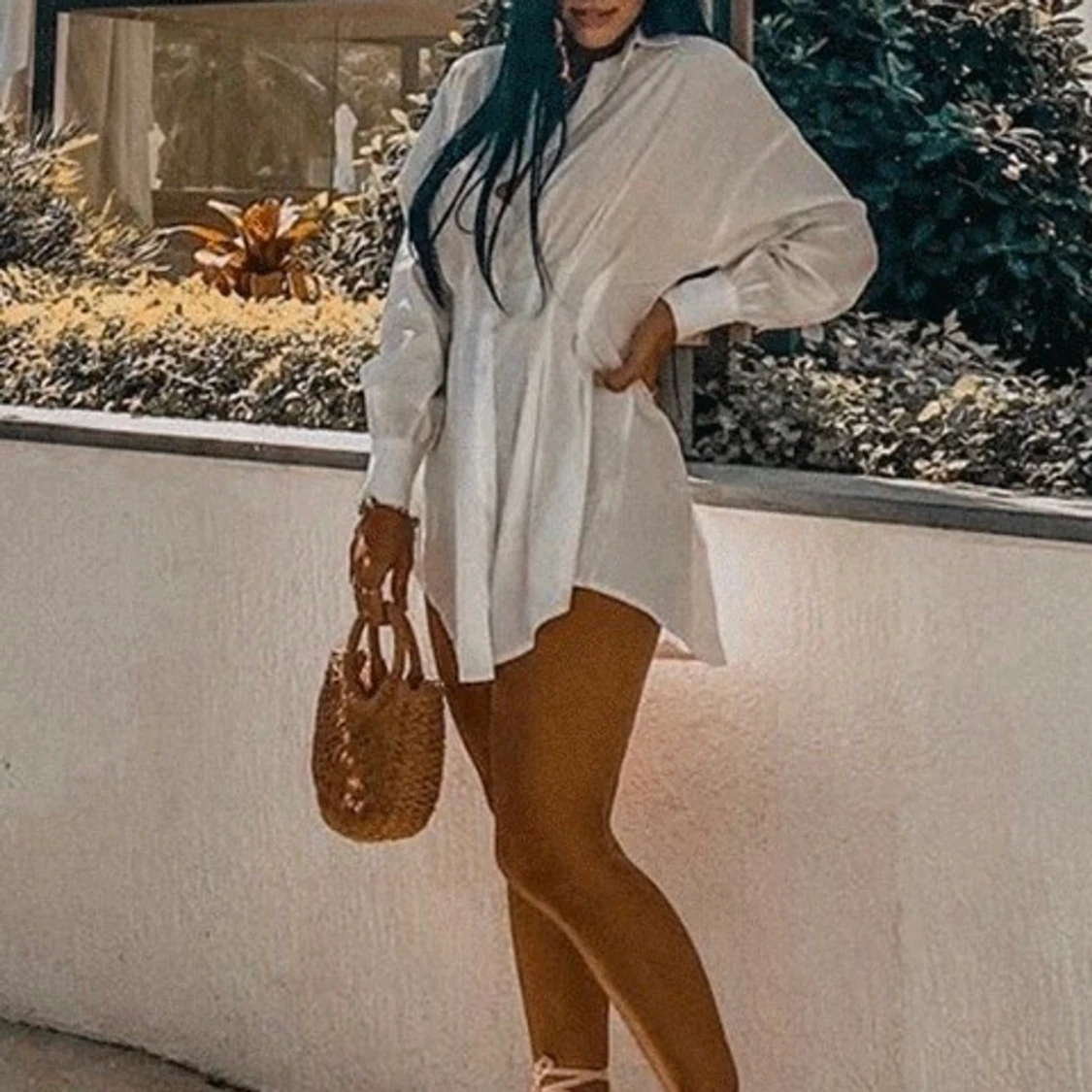 Vävd handväska i ”halm” - 90