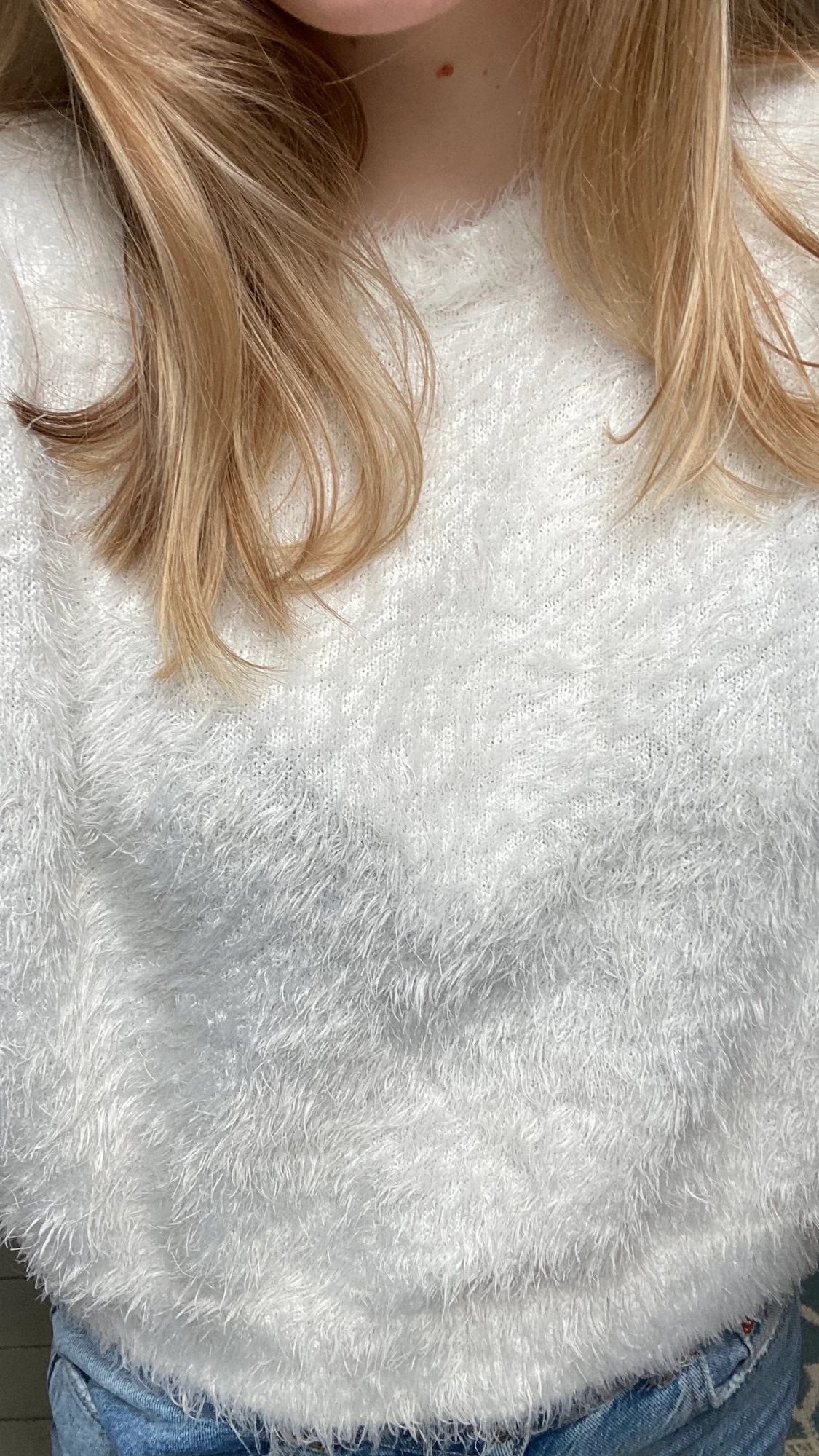 Fluffig vit tröja🥰 - 90