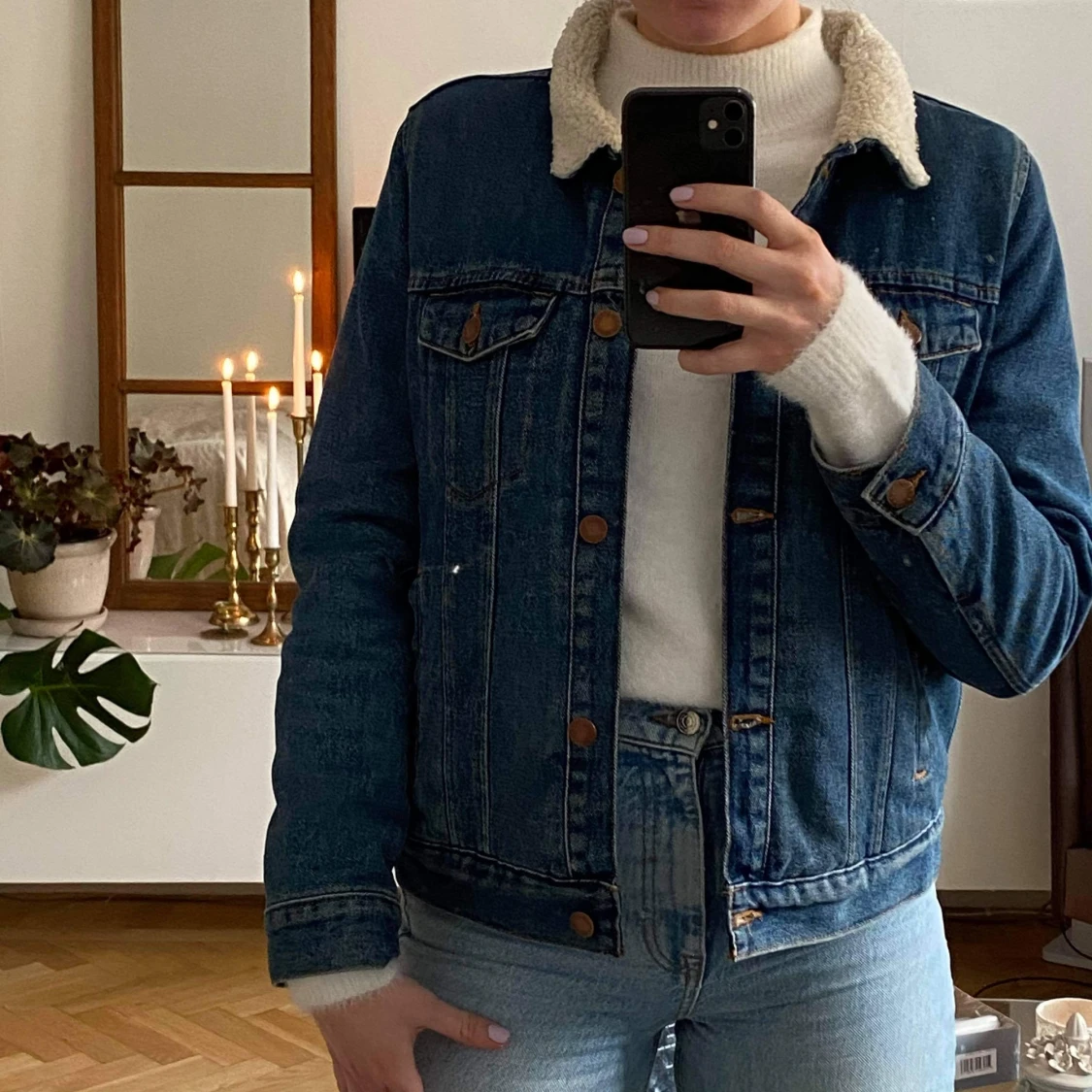 Fodrad jeansjacka