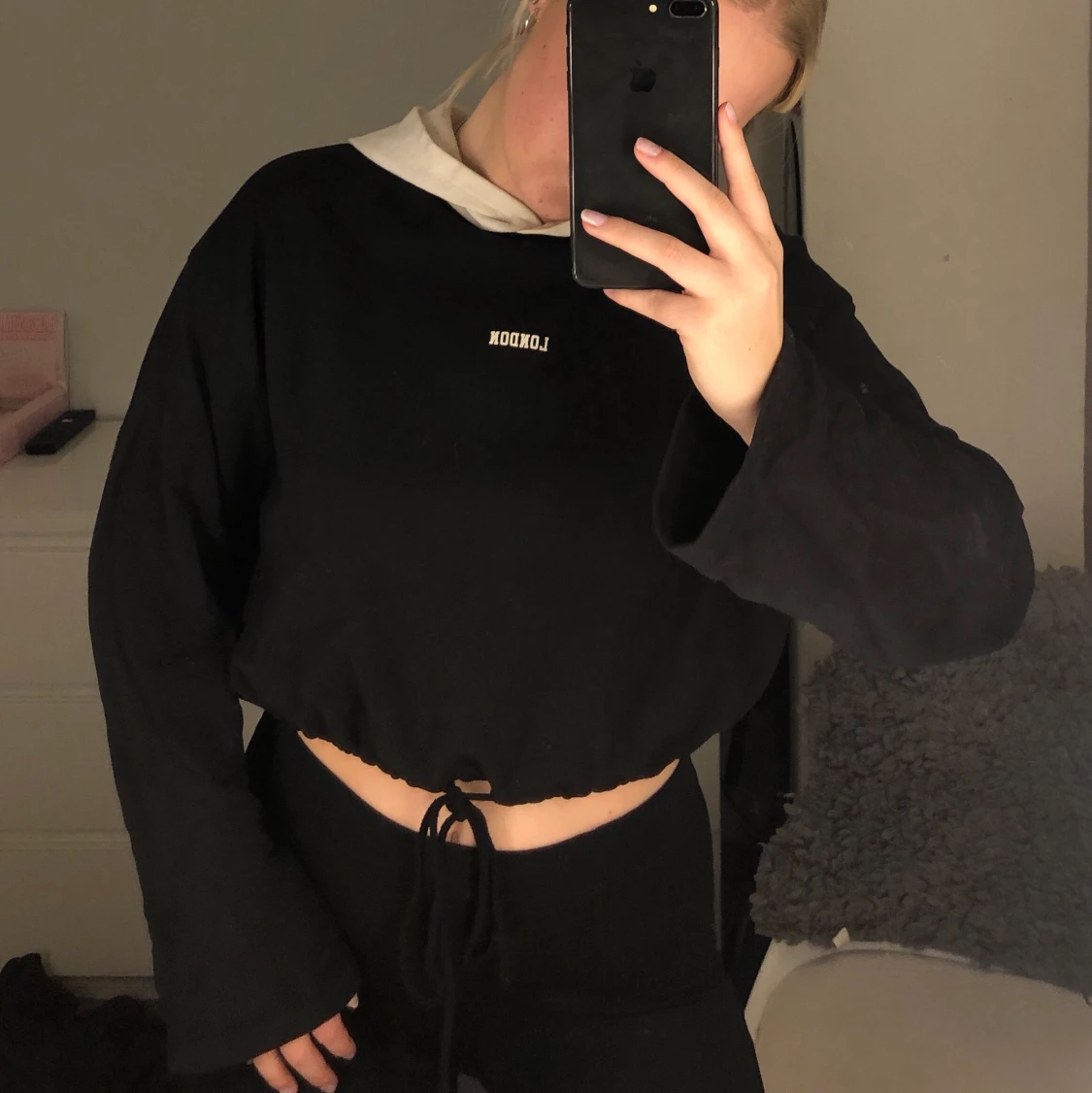 Croppad hoodie