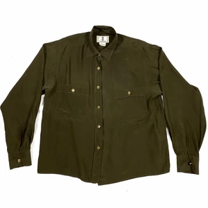 Valentino Green Silk Shirt - 100% silk.
