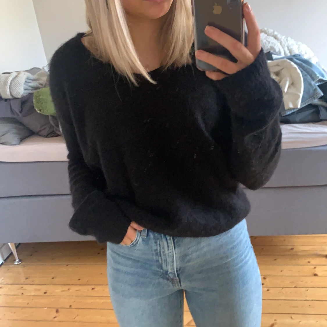 Stickad tröja st xs/s