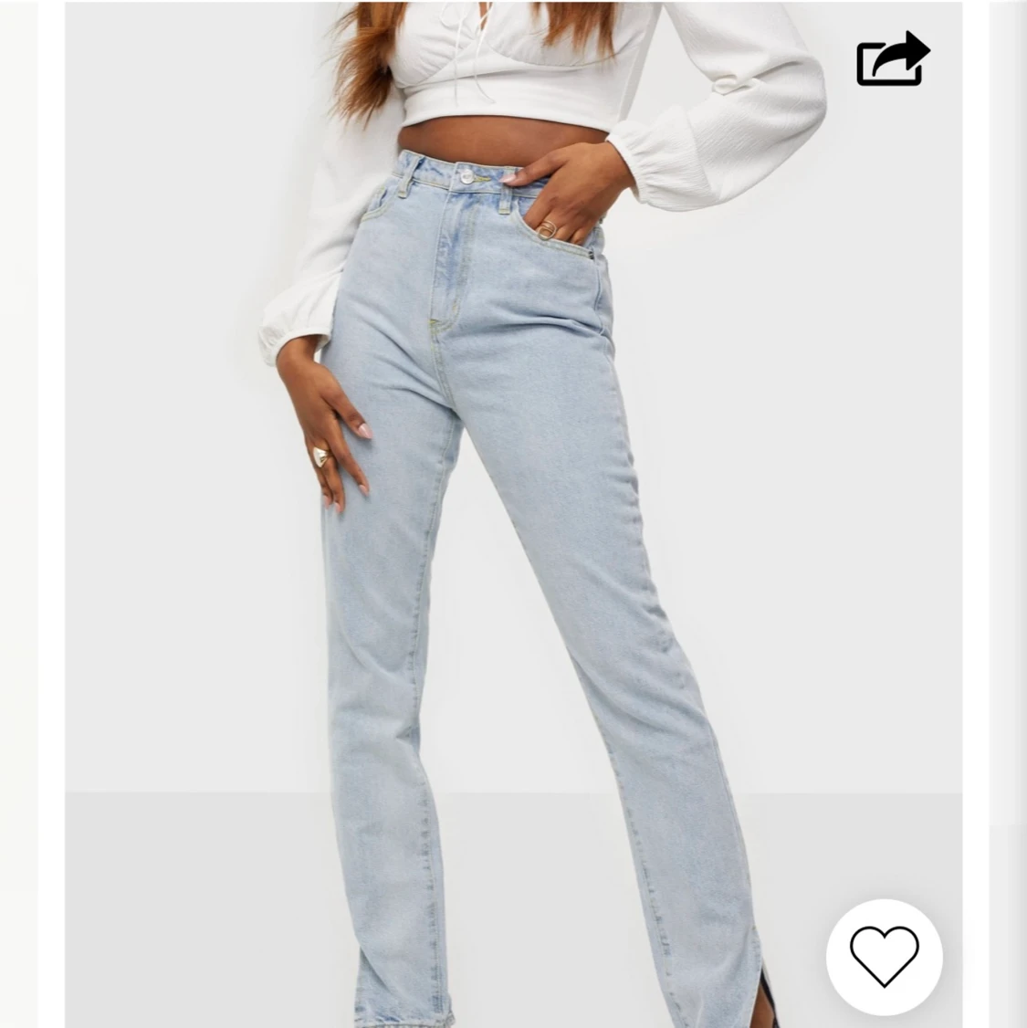 Slutsålda missguided jeans i stl 36 med slits!!