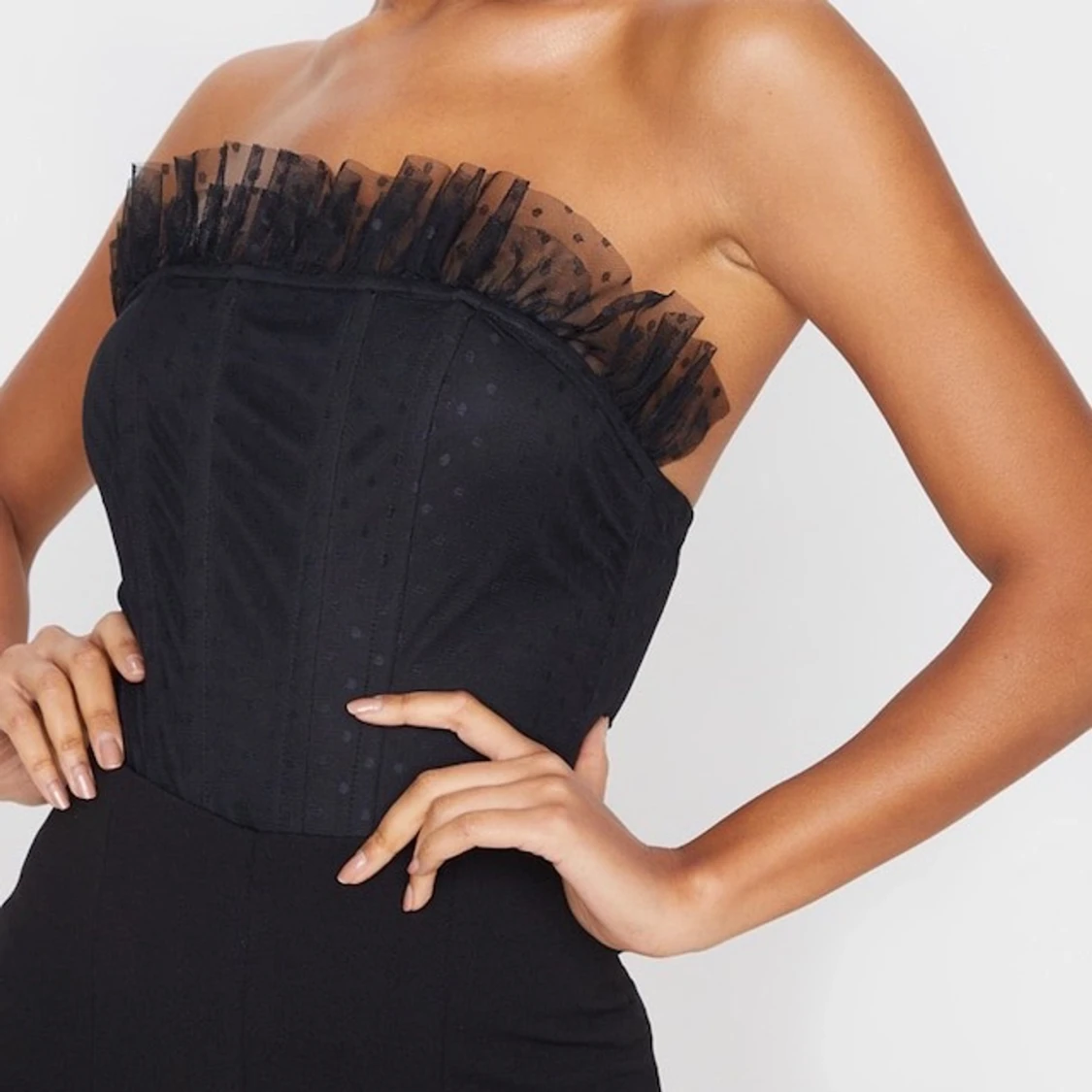 Svart korsett liknande topp - 90