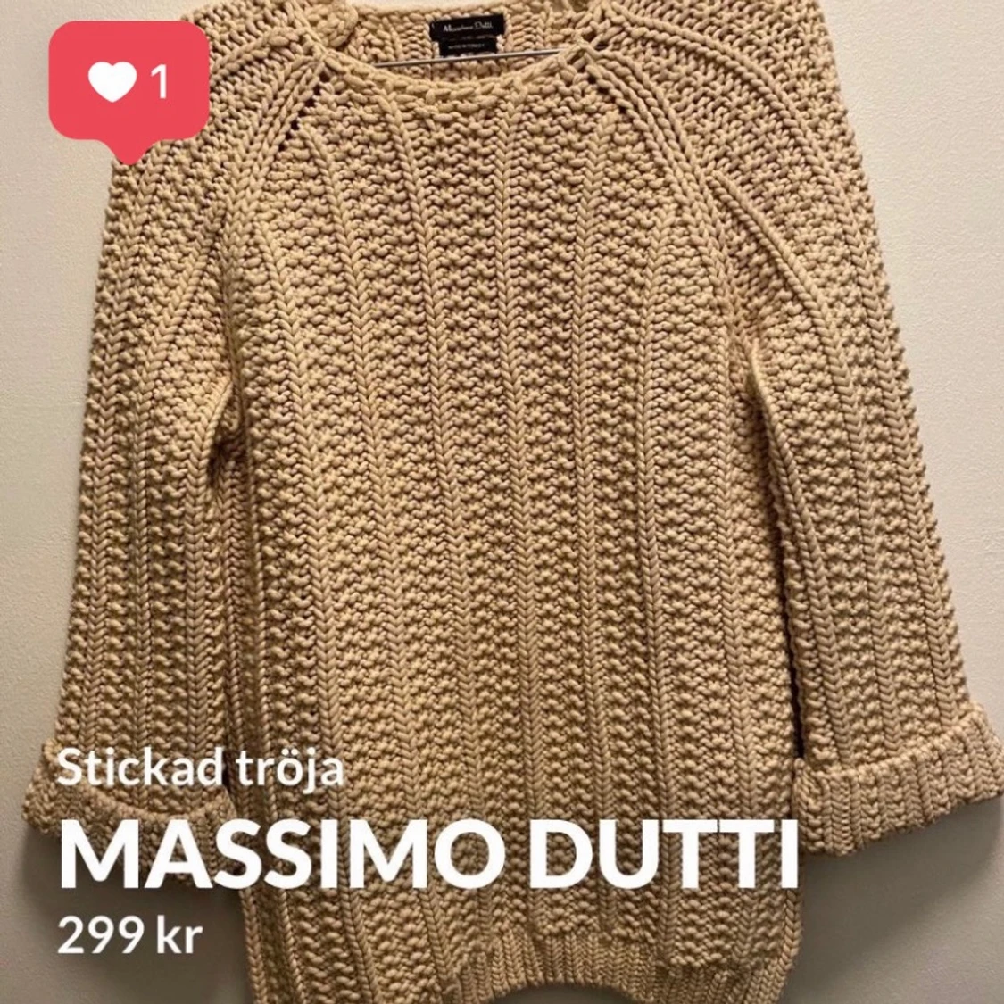 Massimo Dutti- Stickat tröja