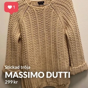 Massimo Dutti- Stickat tröja - • St: S-M • Super bra skick (aldrig använt) • Alla betalningar sker via Swish eller kontant • Kan mötas & kan även skicka via post men då gäller det att ni betalar posten :) • Inga returer • Hoppas ni blir några med kvalitet och priset❤️🥰