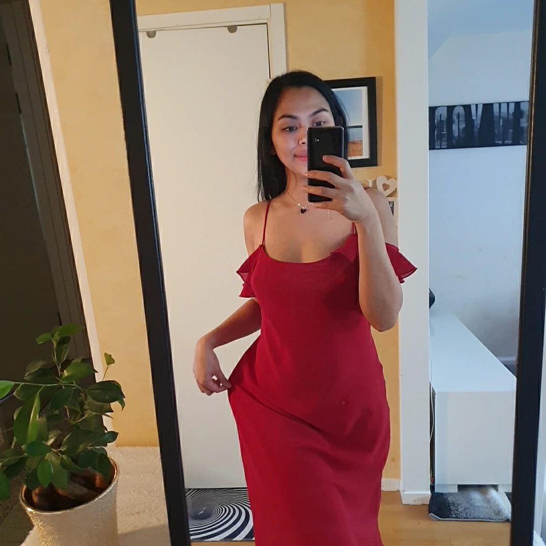 Röd sommar klännkng - 90