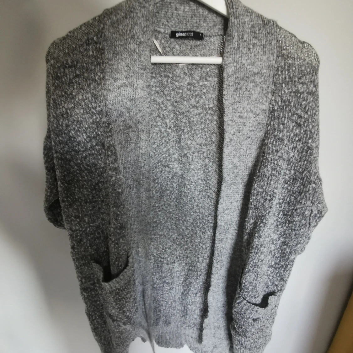Grey knitted cardigan - 90