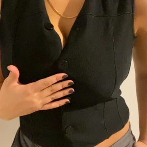 Svart kostym väst - Superfin svart kostym väst