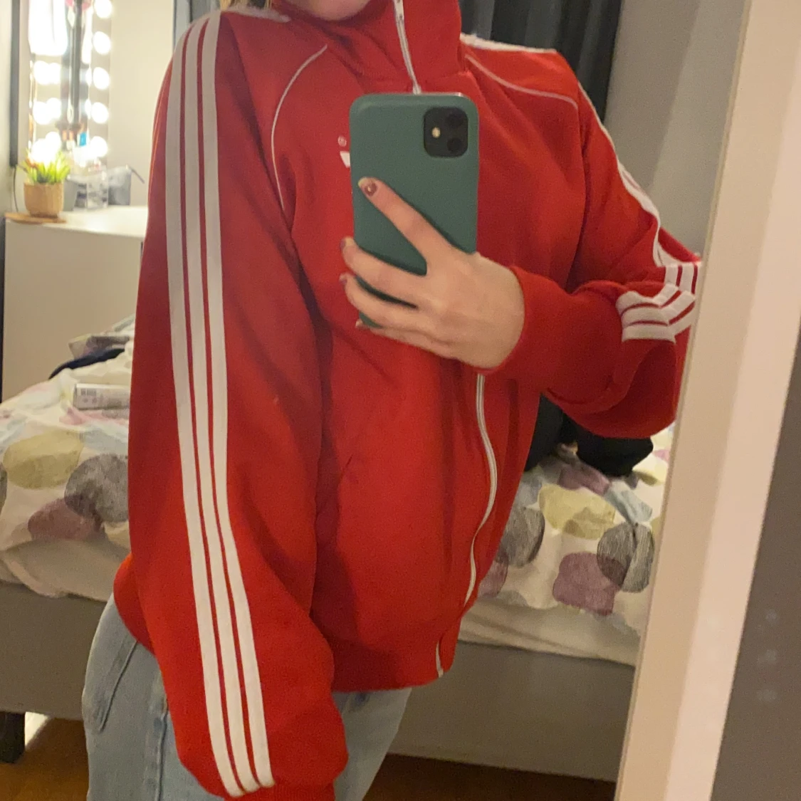 Adidas zip up röd - 91