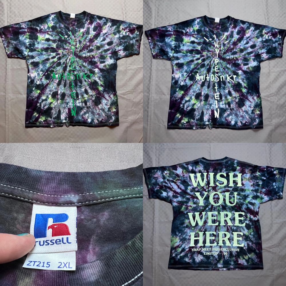 1 of 1 Limiterad 50 av 50 hypestein tshirt XXL med reflex tryck! Designad och såld av mig på Hypestein x Autosnkrs event ps.ingen annan av dom 49 tshirtarna har denna tiedye på sig.ds. T-shirts.