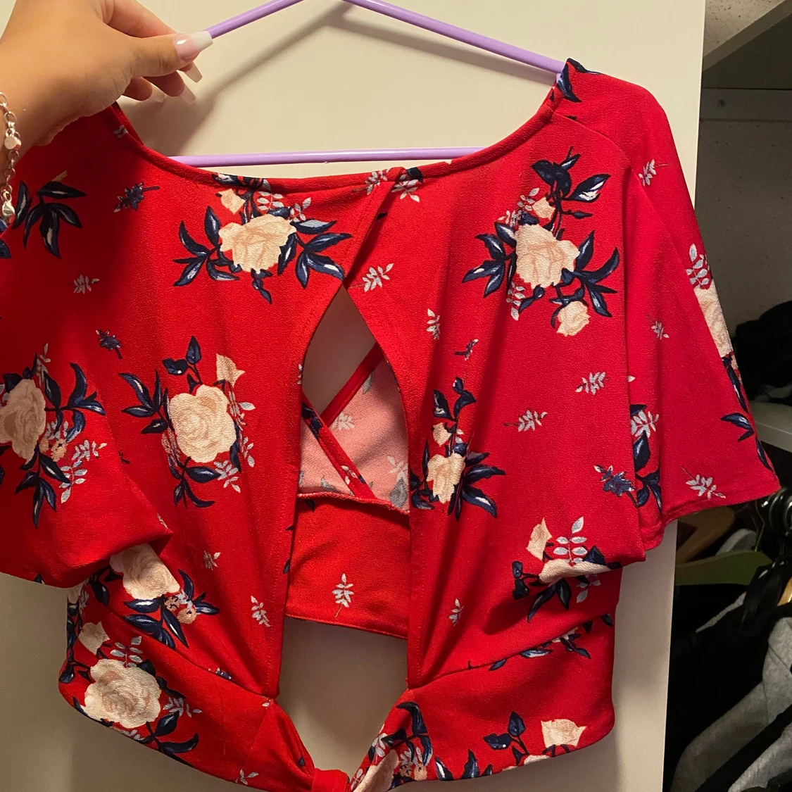 Röd topp h&m stlk L - 90