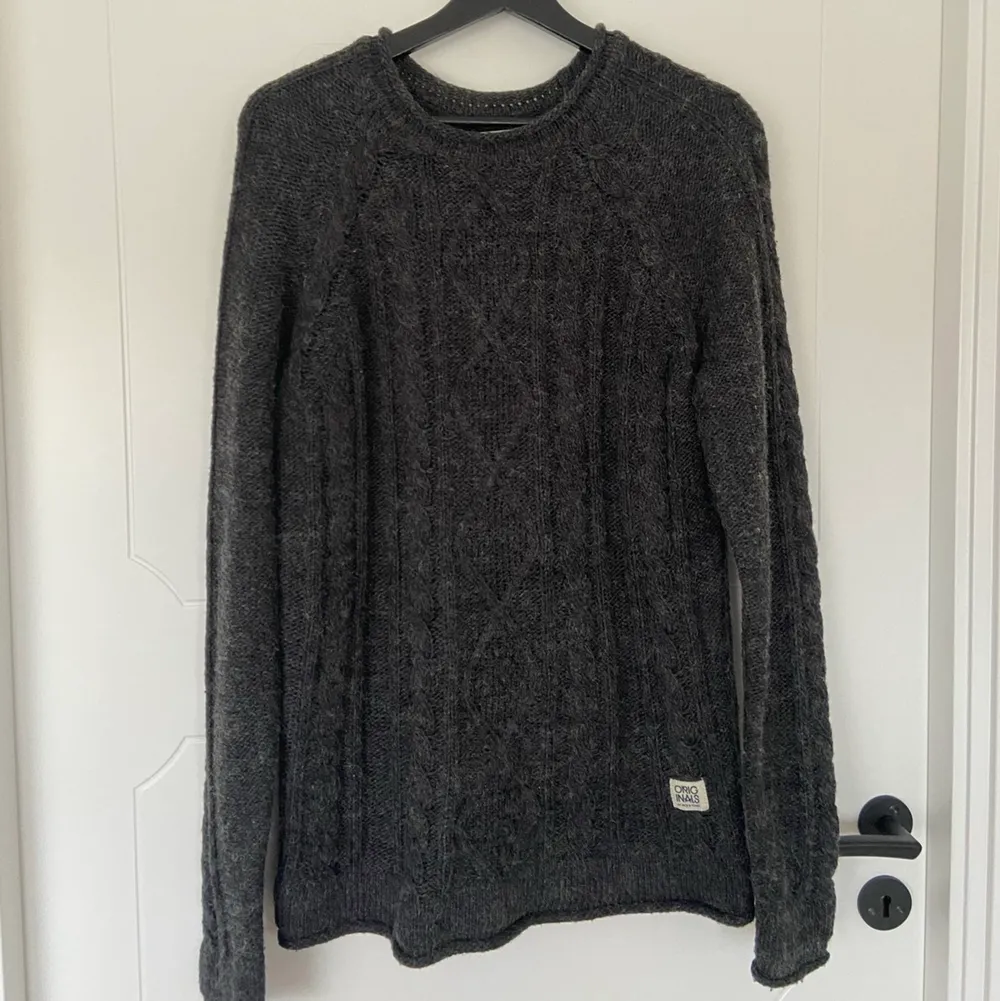 wool sweater, very warm and cozy! . Stickat.