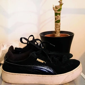 Puma sneakers - Ett par jättefina Puma sneakers i storlek 37 i modellen Vikky Stacked.  Inköpta våren 2019 för 700 kr. Dom har använts en del men är i okej skick. Priset är prutbart! 😊 - Jag tar swish 🌸 - Kan mötas upp i Göteborgsområdet, köparen betalar för frakt! ✌🏼