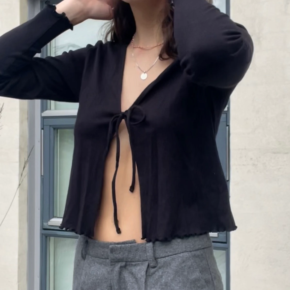 Tunt stickad kofta  - 90