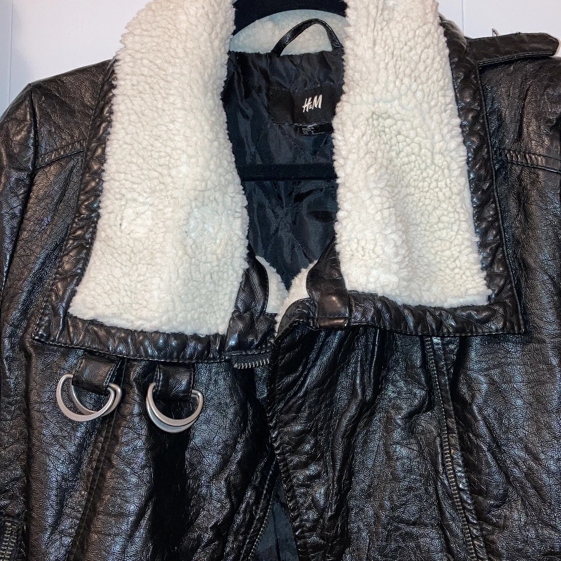 skinnjacka pälskrage - 90