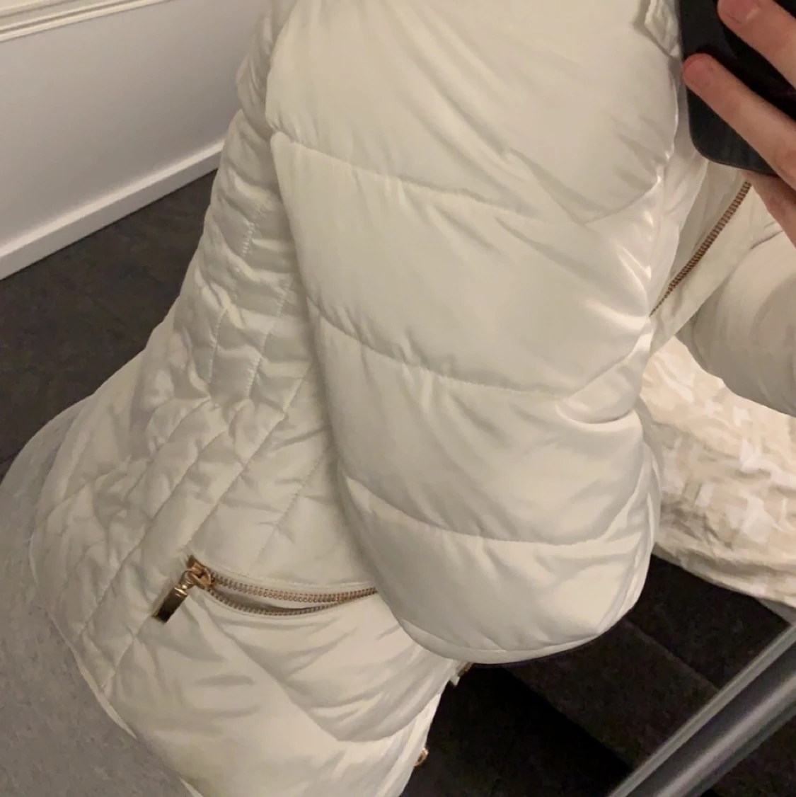 Vit vinterjacka - 90