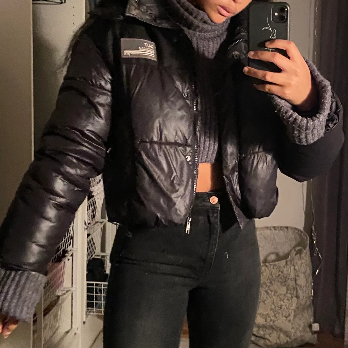 Svart vinterjacka från Bershka  - 91