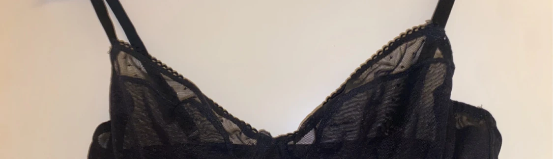 Svart bh utan vadd 