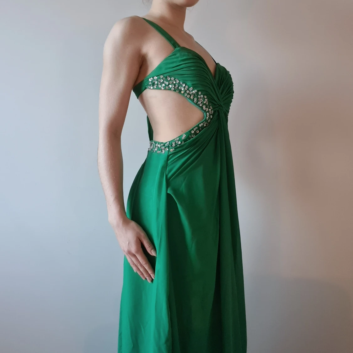 Specialmade balklänning grön, stl. S/36 - 91