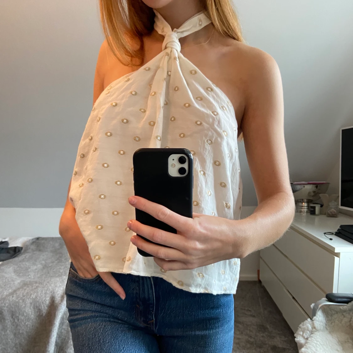 Topp med öppen rygg