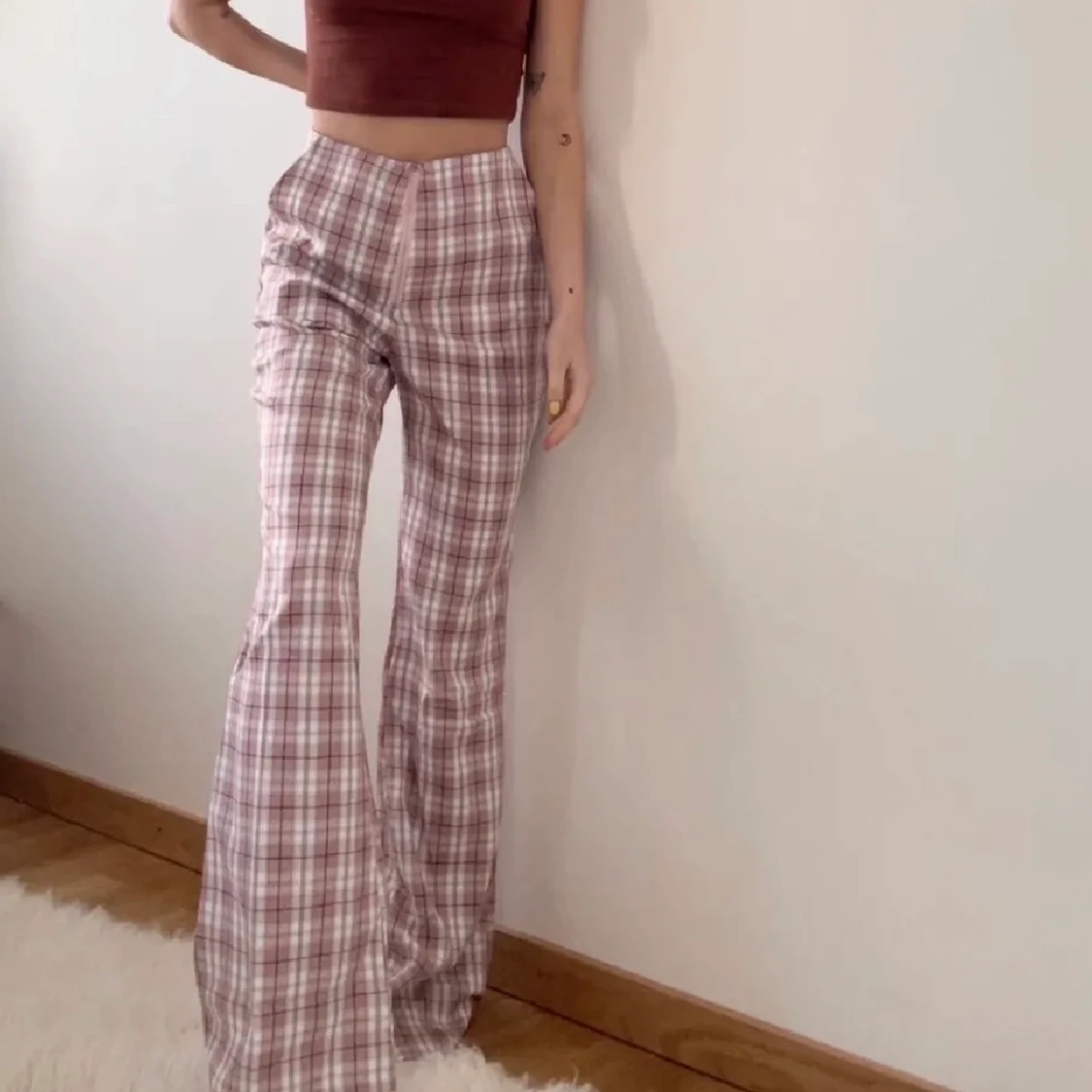 Rutiga byxor - xs - 90