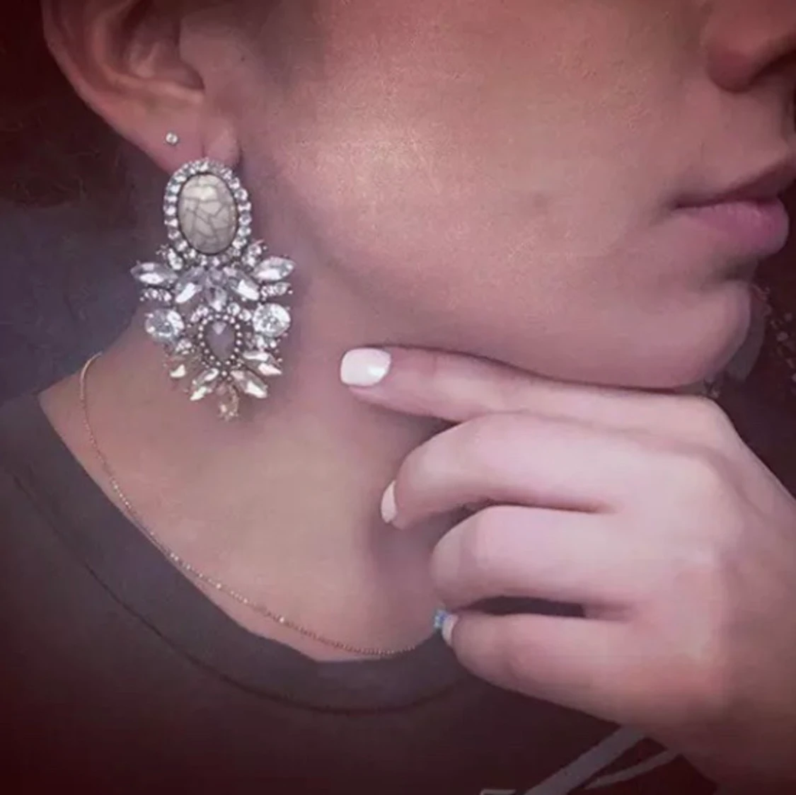 Nya strass örhängen fest bröllop vintage - 90