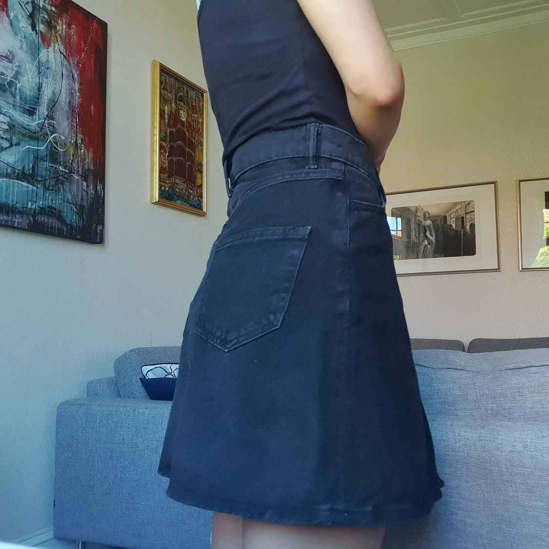 Svart Jeansskjol - 90