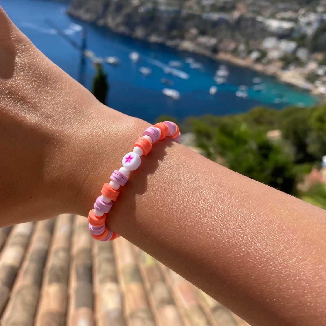 Orange och rosa armband 💖🧡