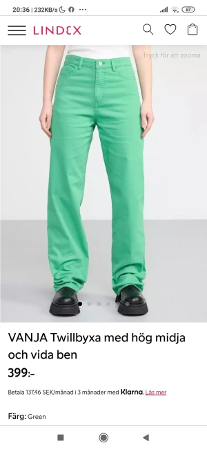 Gröna jeans - Jag vill sälja mina jeans för att dem är för små och jag har bara haft på mig dem två gånger. Om du vill ha mer bilder skriv till mig