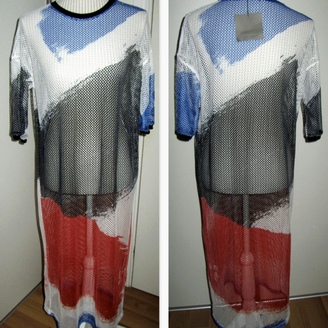 Zara Trafaluc snygg klänning/mesh/strand/ fest / Ny stl S