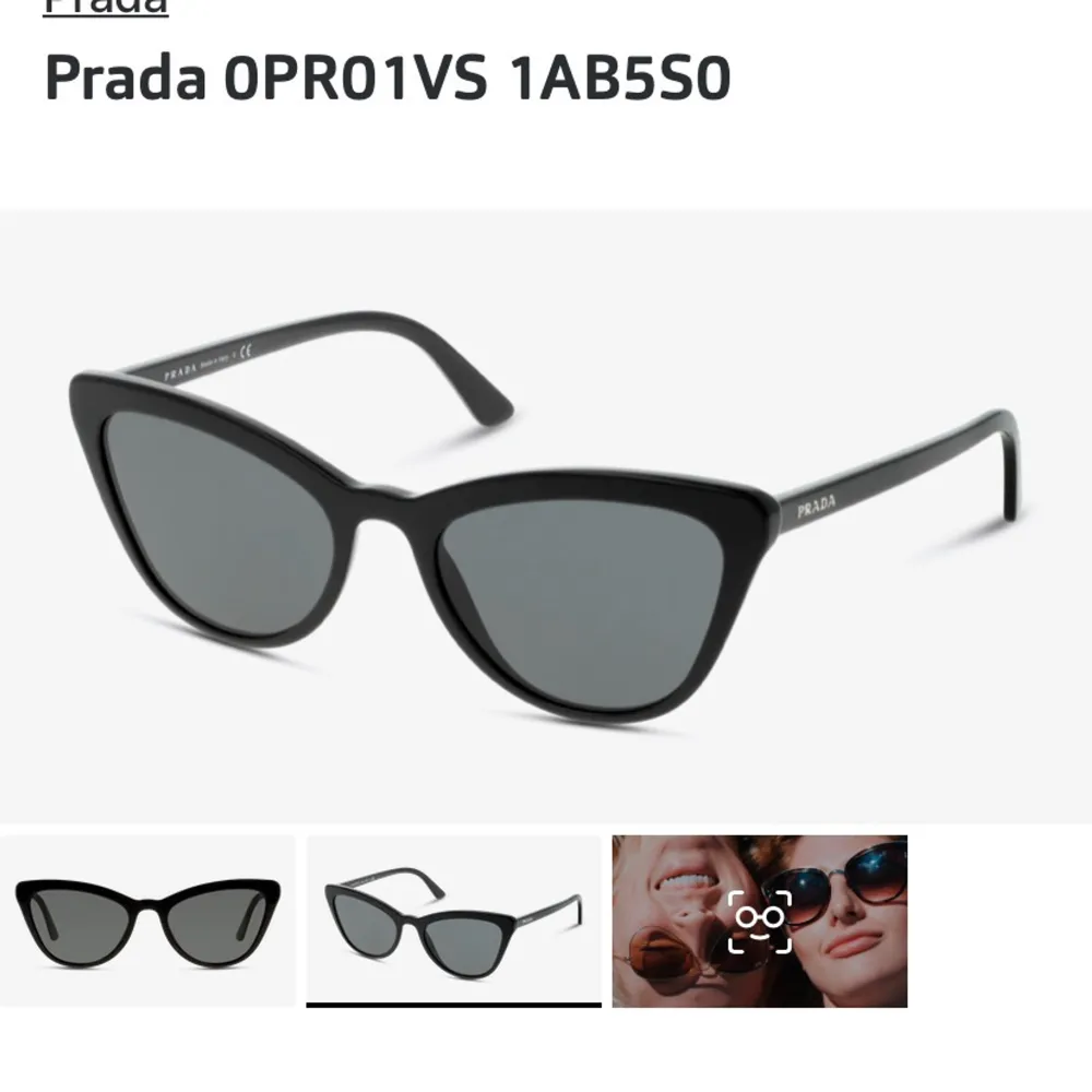 Svarta cateye Prada solglasögon! Slutsålda i black/tortoise färgen!💖 Köpta för 2500kr.. Accessoarer.