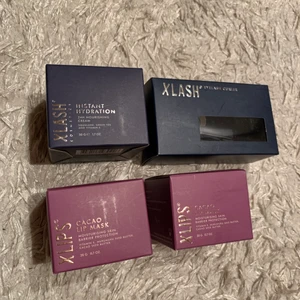 Xlash produkter  - Xlash Cacao Lipmask - Antal: 2 & pris: 169 kr styck!    Xlash Instant Hydration - Antal: 1 & pris: 249  Xlash Eye curler - 99 kr